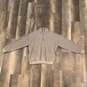 Abercrombie & Fitch Gray Men's Quarter-Zip Sweatshirt